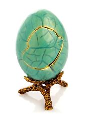 Keren Kopal Dinosaur Egg  Trinket Box Decorated with Austrian Crystals picture