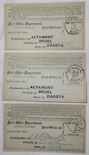 3 VTG POST OF RETURN REC, 1882 Altamont, DK to Winona, MN. CLEAR SEALS. picture