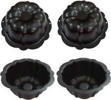 Proshopping Carbon Steel Mini Bundt Cake Pans 4 Inch Metal Nonstick Fluted Cake picture