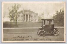 Cleveland OH Ohio R & L Electric Car on Euclid Avenue Unposted Antique Postcard picture