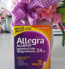 Allegra Allergy 24 Hour 90 Count 180mg Tablets Antihistamine Non Drowsy 12/2024 picture