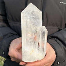 2.82lb Natural Clear Quartz Obelisk Energy Cystal Point Wand Tower Reiki Healing picture