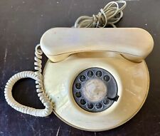 Vintage Northern Telecom Pancake Dawn Yellow Rotary Dail Desktop Telephone picture
