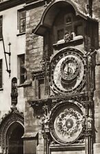 1940s Vintage PRAGUE Old City Tower Clock By KARLA PLICKY Czech Photo Art 12X16 picture