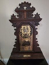 1880's Antique E Ingram Co. Bristol Conn. Gingerbread Mantle Clock picture