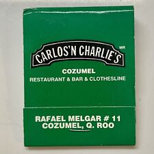 Vintage Matchbook Cover  Carlos’ ń Charlie’s 1990s Cozumel Mexico Corona picture