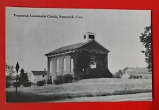 Poquonock, CT  Connecticut Community Church DB UP 1900s Antique Postcard C75 picture