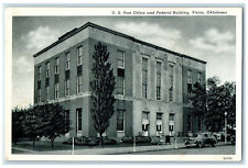 c1940's US Post Office and Federal Building Vinita Oklahoma OK Vintage Postcard picture