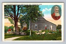 Torrington CT-Connecticut, John Brown's Birthplace, c1936 Vintage Postcard picture