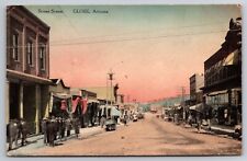 Street Scene Globe Arizona Albertype Co. 1913 Postcard picture