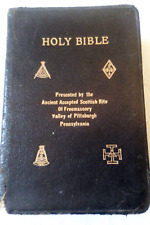 Vintage Freemason Masonic Edition Holy Bible (1957) Mesquite, Texas Lodge picture
