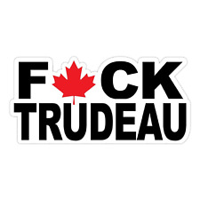 Magnet, F*** Justin Trudeau Liberal Party, Magnetic Bumper Sticker, 7.25 x 3.5