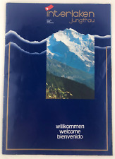 Vintage Interlaken Switzerland Large Brochure Area Map from 1990's 26 Pages picture