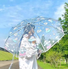Sanrio Cinnamoroll Transparent Umbrella Kid Fully Automatic Folding Umbrella picture