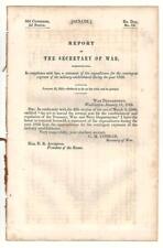 Secretary of War Re: Report on Contingent Military Expenditures in 1852 picture