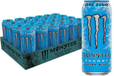 Monster Energy Ultra Blue, Sugar Free Energy Drink, 16 Ounce (Pack of 24) picture
