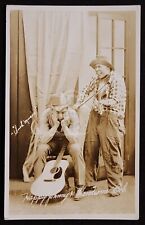 Bizarre RPPC of Happy Johnny & Handsome Bob. Musicians, Performers. C 1930's  picture
