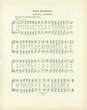 BUCKNELL UNIVERSITY Antique Song Sheet c1906 