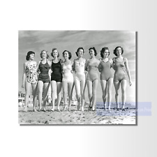 Nostalgic 1950s Beach Babes Photo Print - Retro Women Walking Arm in Arm picture
