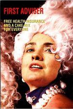 Humorous Hillary Clinton First Advisor Postcard Free Health Ins. & A Cake Mix  picture