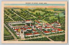 Postcard University of Detroit, Detroit, Michigan c1947 picture