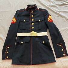 Genuine USMC U.S. Marine Corps Dress Blues Jacket Top With CPL Patch picture