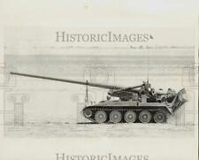 1972 Press Photo Israeli army self-propelled gun in Sinai Desert - lra53999 picture