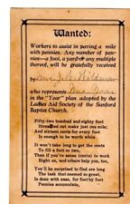 Vintage Pledge Card Sanford FL Baptist Church Ladies Aid Society Mile of Pennies picture