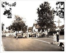 Car Accident Scene Walnut St Allston Way Stockton CA 1950s org 8x10 Photo 10126 picture