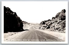 Postcard Old Oregon Trail Pass at Massacre Rocks, American Falls, Idaho RPPC C56 picture