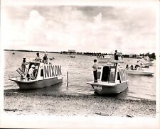 LG58 1968 Original Albert Coya Photo BEACHED RICHARD NIXON FLEET Boats in Water picture
