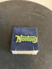 Rare Green & gold NORTON MOTORCYCLE gold plated LAPEL PIN BADGE picture