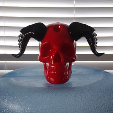 Devil Horned Skull Bong Bubbler Water Pipe picture