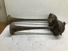 Vintage Dual Electric Horns Truck Car Rat Rod  Trumpet Working And Loud picture