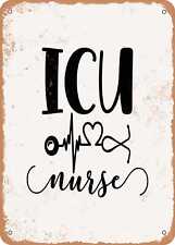 Metal Sign - Icu Nurse - Vintage Rusty Look picture