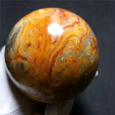 TOP  432G 67mm Natural Polished Crazy Agate Crystal Sphere Ball Healing  BWB100 picture