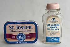 Vintage St. Joseph Aspirin Empty Bottle & 2003 Tin LE USA picture