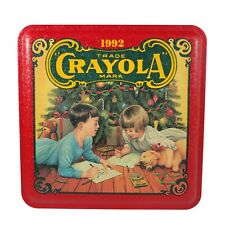Vintage Collectable 1992 Crayola Crayon Holiday Tin TIN ONLY picture