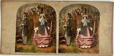Surprise Rendez-vous, Vintage Print, ca.1870, Stereo Watercolor Vintage Print st picture
