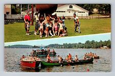 Onsted MI-Michigan, Sand Lake, Local 12 Summer Camp, Vintage c1962 Postcard picture