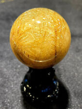 218g Top Rare Natural Rutilated gold crystal Quartz Sphere healing energy ball picture