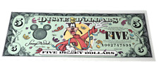 One $5 Five Disney Dollar Goofy 2000 