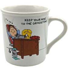 Vintage Hallmark Coffee Mug Mates Office Humor Keep Your Nose to the Grindstone picture