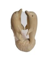 Dolphin Wooden Decor Hand Carved Dolphins Sculpture 6