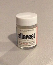 Vintage Allerest Antihistamine Medication Bottle, Collectible picture