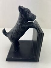 OVER THE FENCE SCOTTY DOG CAST IRON SCULPTURAL BOOKEND picture