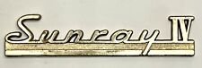 Vintage US National Sunray IV Metal Nameplate Early 60’s picture