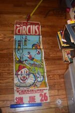 Vintage 1950's  Cole Bros Circus Poster 40” X 14” Beautiful picture