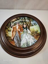 Gone With The Wind Golden Anniversary  Series Home To Tara Plate + Wood Frame picture