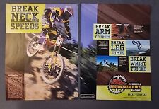 Vintage No Fear Downhill Mountain Bike Racing PS1 Advertisement, Ready To Frame picture